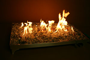 aluminum pan for contemporary fireplace